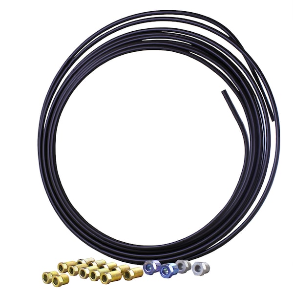 Poly-Armour Brake Line Coil and Tube Nut Kit, 1/4 x 25', PAC-425K